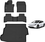AIPOIL® Floor Mats & Cargo Liner Set for 2023-2025 2026 Toyota Prius & Prius Prime (PHEV) All Weather Protection Anti-Slip Automotive Floor Liners Full Set Automobile mats Accessories, Black