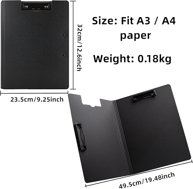 Clipboard Folder, 6 Pack A4 Foldable Clipboards File Folder Flip Writing Pad for Memo Form Document & School Office Work - Dark Blue