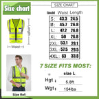 YOWESHOP High Reflective Visibility Safety Vest Custom Your Logo Safety Workwear with Reflective Strips and Pockets