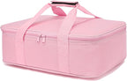 Insulated Casserole Carrier Bag - Large Portable Hot and Cold Food Storage Tote with Handles Thermal Bag for Parties, Picnics, Camping, Travel,Fits 9"x13" Baking Dish, Travel,Pink