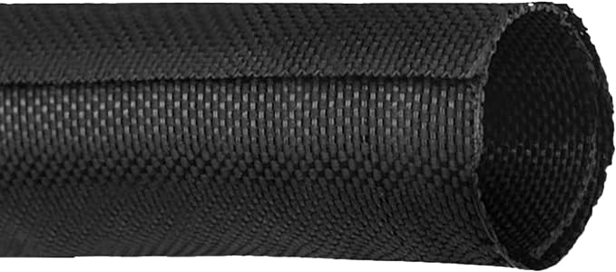 Black Braided Cable Management Sleeves Wire Loom Tubing Cord Protector Self-Wrapping (1“-30Feet)