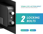 RPNB Deluxe Safe and Lock Box,Digital Keypad Safe Box,Steel Alloy Small Safes, Keypad Lock,Perfect for Home Office Hotel Business Jewelry Cash Use Storage,0.5 Cubic Feet
