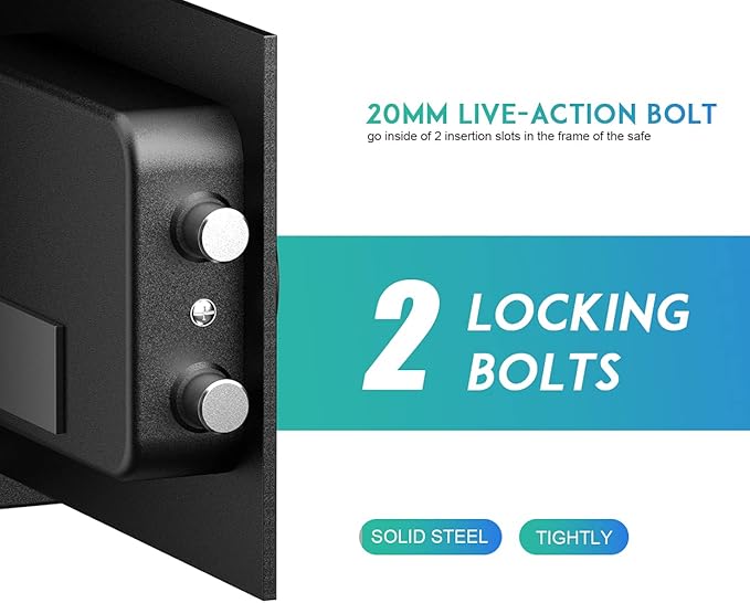 RPNB Deluxe Safe and Lock Box,Digital Keypad Safe Box,Steel Alloy Small Safes, Keypad Lock,Perfect for Home Office Hotel Business Jewelry Cash Use Storage,0.5 Cubic Feet