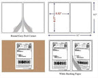 BESTEASY 1000 Round Corner Half Sheet Self Adhesive Shipping Labels for Laser and Ink Jet Printers, White Blank (500 Sheets, 1000 Labels)