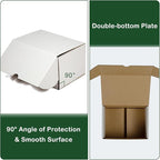 7x5x4 Inches Shipping Boxes Set of 25, White Corrugated Cardboard Box Literature Mailer for Packing Small Business