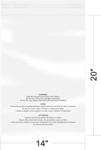 iMailer - 1000 Count - 14" x 20" Clear Plastic Poly Bags with Suffocation Warning Self Seal 1.6 Mil for Clothing, T-Shirts, Pants-Resealable Adhesive,Not Strong