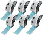 BETCKEY - 1 Inch Large Round Labels Replacement for Brother DK-1218 (0.94 in Dia), Compatible with Brother QL Label Printers [6 Rolls/6000 Labels, Light Blue]