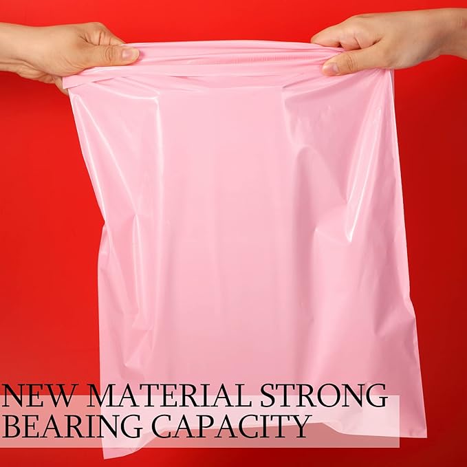 Outus 120 Pcs Poly Mailer Envelope 4 Sizes Shipping Bags Self Adhesive Clasp Envelope Self Adhesive Tear Proof Mailing Covers(8 x 12 In, 10 x 14 In, 13 x 18 In, 15 x 20 in,Pink)