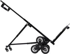 Stair Climbing Cart, Foldable Hand Truck with 6+2 Wheels, Stair Climber Hand Truck, Black 460lbs Heavy Duty Dolly Cart with Adjustable Height for Goods Warehouses Airports