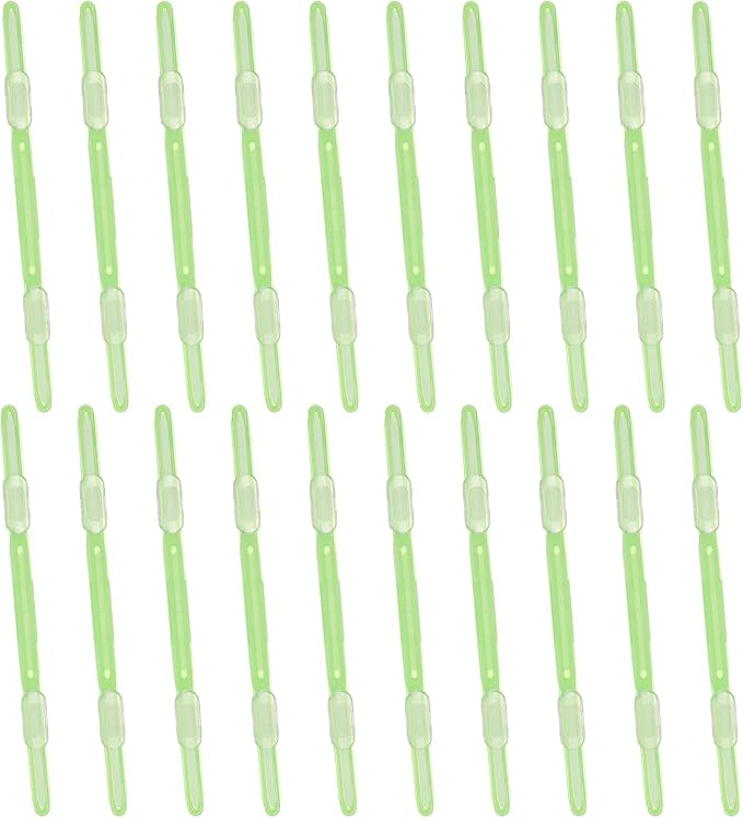PATIKIL 20 Pcs Loose-Leaf Paper Binding Clamps, Green Plastic Paper Organizers Notebook Fasteners Reusable Prong Binder Clip for Home Office File Report Chart Documents