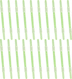 PATIKIL 20 Pcs Loose-Leaf Paper Binding Clamps, Green Plastic Paper Organizers Notebook Fasteners Reusable Prong Binder Clip for Home Office File Report Chart Documents