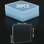 Double Sided Adhesive Pads for Mounting-Pack of 30,2-3/8" Two Sided Precut Tape Super Strong Heavy Duty Squares Washable Sticky Patch for Walls Hanging Nano Gel Large Clear 60mm…