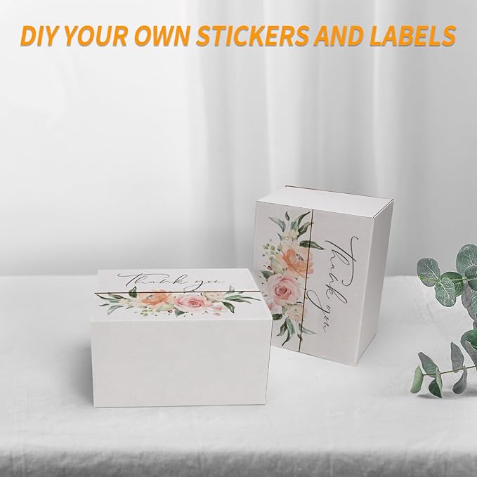 9x7x5 Shipping Boxes Set of 30, White Corrugated Cardboard Box for Mailing Business Packaging