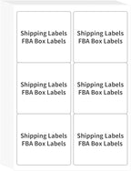 FungLam Printable Sticker Paper, 3-1/3" x 4" Shipping Address Labels 600 Blank Mailing Labels for Laser & Inkjet Printers, 6 per Page Label Stickers, 100 Sheets