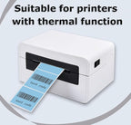 3" x 2" Thermal Labels Stickers Blue, Thermal Printer Thermal Shipping Stickers, Multipurpose Inventory Self-Adhesive Direct Thermal Label for Small Business (500 Labels/Roll)