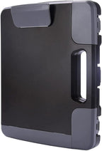 Plastic Storage Clipboard with Handle – Heavy Duty Clipboard, Portable Side-Opening Organizer Case for Letter/Legal Size Paper (14.5”x12”x1.75”) – Office, School, Construction & Outdoor Use