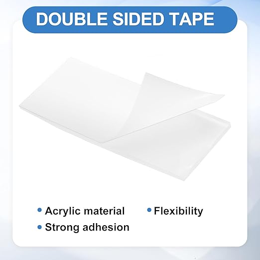 uxcell 100Pcs Double Sided Adhesive Pads, 2.36" x 1.18" Clear Removable Heavy Duty Mounting Tape Picture Hanging Sticky Adhesive Pad for Wall, Poster Picture, DIY Craft