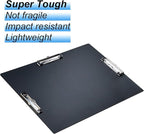 Acocony 11x17 Clipboard Three Clip Super Tough Extra Large Clipboard PP Plastic Not Fragile 11 x 17 Clipping Board Black Pack of 1