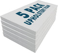 Foamma 3" x 30" x 72" High Density Upholstery Foam Cushion (Seat Replacement, Upholstery Sheet, Foam Padding) Made in USA, 5 Pack