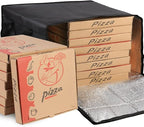 musbus Pizza Carrier Insulated Bags Large for Deliveries, Insulated Pizza Carrier Delivery Bag 20 x 20 inch inches Food Bag for Personal and Professional Use (Black), Black, 20W x 20D x 14H, Modern