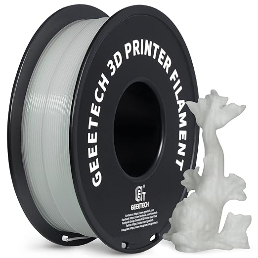 GEEETECH Glow in The Dark PLA Purple Filament, 3D Printing Luminous Filament 1.75mm, Best with UV Lamps, 1kg Spool (2.2lbs), Dimensional Accuracy +/- 0.02 mm, Fit Most 3D Printers