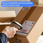 OausTect 4x6 Shipping Label 500 Fanfold Labels for Rollo, Zebra Direct Thermal Printer, with Perforations