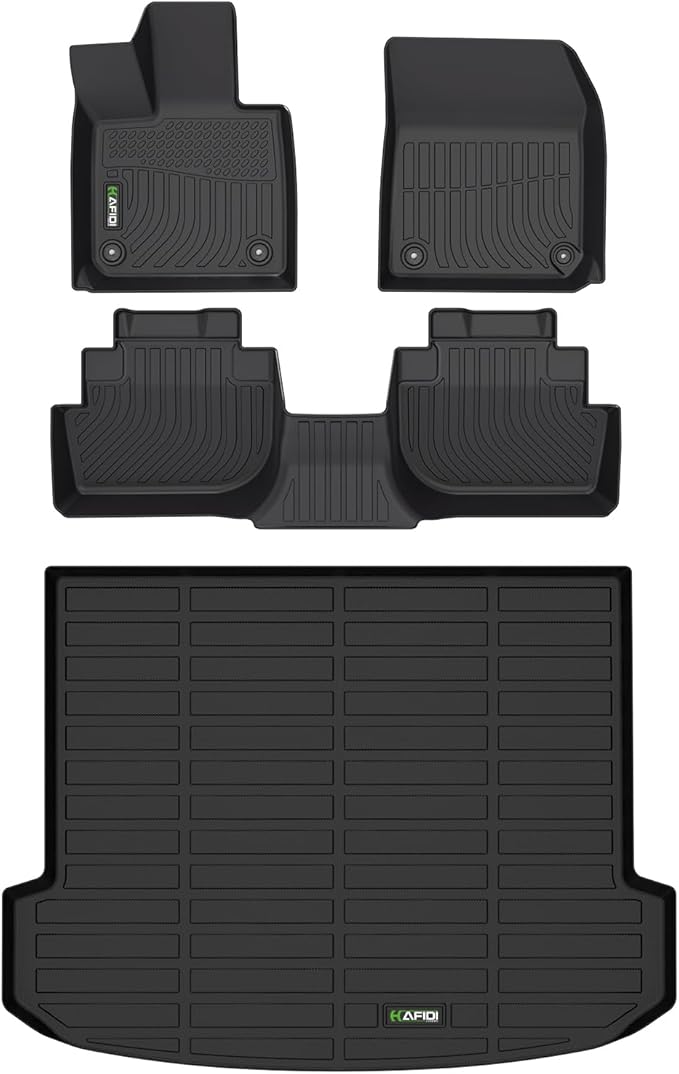 HAFIDI® Floor Mats & Cargo Liner Set Fit for 2023 2024 2025 Vinfast VF8 All Weather Protection TPE Anti-Slip Automotive Full Set Floor Liners Custom Accessories - Black