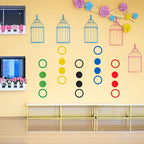 6.69inch Colored Moving Large Round Labels-15PCS Circle Labels Dots Stickers,Organizational Storage Markers for Moving,Nursery School,Office,Garage & Yard Sale 5 Colors (15PCS-5 Colors-6.69inch)