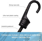 ZHOUBIN 32 Inch Black Bungee Cords with Hooks Heavy Duty, 2 Pcs
