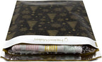 Inspired Mailers - Holiday Poly Mailers 10x13-100 Pack - Christmas Trees and Snowflakes (Black/Gold) - Mailing Envelopes - Christmas Mailers
