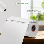 MUNBYN 2 1/4" inch x 50'ft Thermal Paper (50 Rolls), BPA Free Receipt Paper, 58mm Thermal Receipt Papers Fits All 58mm Thermal POS Printer, Square Terminal Credit Card Machines printers clearly