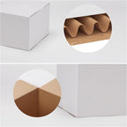 Calenzana 7x7x5 Shipping Boxes Set of 40, White Corrugated Cardboard Box for Mailing Packing Gifts Small Business