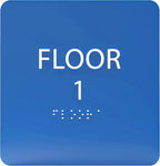 Royal ADA Floor 1 Sign with Braille – Made from Durable Acrylic and Ready to Mount