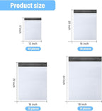 Outus 120 Pcs Poly Mailer Envelope 4 Sizes Shipping Bags Self Adhesive Clasp Envelope Self Adhesive Tear Proof Mailing Covers(13 x 17 In, 15 x 20 In, 16 x 22 In, 18 x 24 in,White)