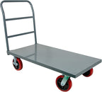 5Seconds Flatbed Platform Cart Industrial Dolly Heavy Duty 60” x 30” Hand Push Truck Super Heavy Duty Flatbed with 3000Lb Capacity 8'' Locked Swivel Wheels Commercial Moving