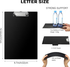 30 Pieces Clipboards, Plastic Clipboards with Low Profile Clip A4 Letter Size Cute Clip Boards Holds 100 Sheets for Home Office Classroom Supplies, 12.4 x 8.7 Inch (Chic Style)