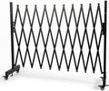 11 FT 44" High Industrial Metal Expandable Barricade，Retractable Traffic Fence with Casters, Folding Security Gate, Portable Barricade Gate for Construction Area, Traffic Control, Driveway and Garden
