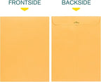 EnDoc Clasp Envelopes 9x12-15 Pack Brown Kraft Catalog Envelopes with Clasp Closure & Gummed Seal – 28lb Heavyweight Paper Envelopes for Home, Office, Business, Legal or School Pack- 9 x 12 Inch