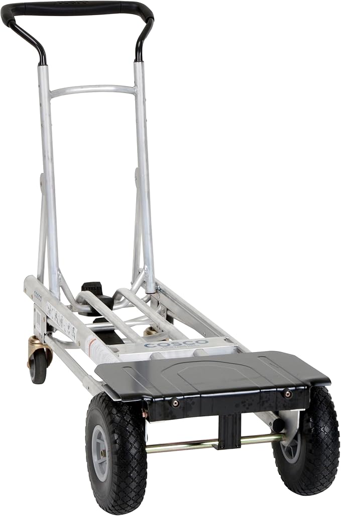 COSCO 4-in-1 Folding Series Hand Truck with Flat-Free Wheels