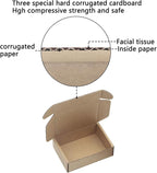Ellbest 50pcs Kraft Brown Box 1.5mm Thick Cardboard Boxes, 3.6 x 2.6 x 1.2 inches Foldable Kraft Brown Box for Stationery, Pins, Mini Ornaments, Small Shipping Boxes