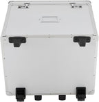 Rolling Cart for Teachers, Rolling File Cart with Hanging Folders, Portable File Box with Handle, Aluminum Alloy, Passcode Lock, Silver