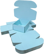 15 Pcs 6 x 6 x 3 inches Corrugated Cardboard Gift Boxes Recyclable Shipping Boxes for Mailing & Holidays, Wedding, Birthday, Gifts Packaging (Sky Blue, 6 x 6 x 3")