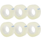 OWLKELA 6 Rolls Transparent Tape Refills, Clear Tape, All-Purpose Transparent Glossy Tape for Office, Home, School