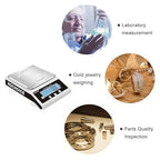 Lab Analytical Precision Scale 1000g x 0.01g | Weighs Grams, Ounces, Pounds and Carats | 0.01g High Accuracy Electronic Scientific Balance for Laboratory, Jewelry, Business | 1 Year Warranty