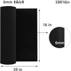 AMZQNART EVA Foam 6mm, Cosplay Foam 16x59 inch Black, High Density 90 kg/m³, for Craft Projects Cosplay Costumes, Fake Weapons, Decorations, Christmas, Easter, Thanksgiving, etc.