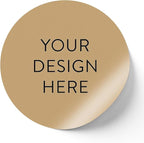 100 Custom Vinyl Stickers - Upload Your own Image, Text, Design, Logo - Personalized Logo Labels for Handmade, Packaging, Bottle, Jars, Candle, Brand Stickers (Brown, 1.5x1.5)