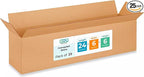 Long Moving & Shipping Boxes 24"L x 6"W x 6"H (25-Pack) - Extra Strength 200 lb vs Regular - Corrugated Heavy Duty Moving Boxes - Cardboard Box for Shipping - Long Box for Packing by IDL Packaging