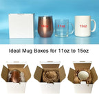 25 Pack 5x5x5 Inch Corrugated Cardboard Boxes - BM555 Small Shipping Boxes for Mailing, Ecommerce, Gift Wrapping, Storage | Ideal for 11oz to 15oz Mugs, Lightweight & Durable Mailer Boxes