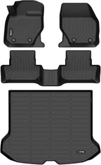 HAFIDI® Floor Mats & Cargo Liner Set Fit for 2010-2017 Volvo XC60 All Weather Protection TPE Anti-Slip Automotive Full Set Floor Liners Custom Accessories - Black