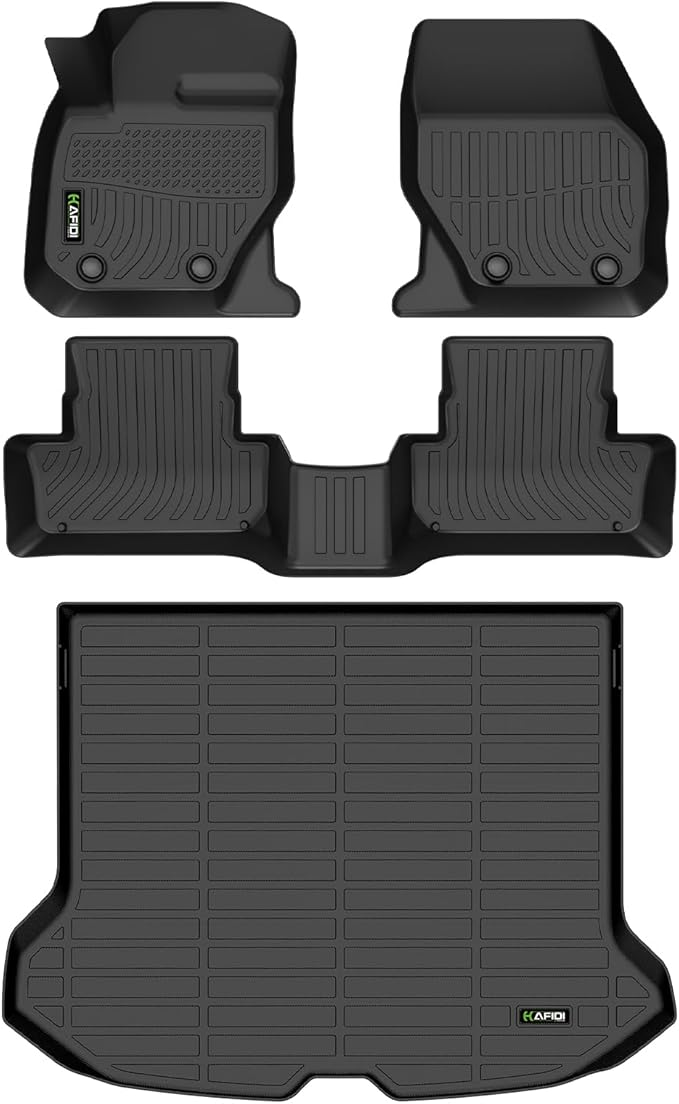 HAFIDI® Floor Mats & Cargo Liner Set Fit for 2010-2017 Volvo XC60 All Weather Protection TPE Anti-Slip Automotive Full Set Floor Liners Custom Accessories - Black